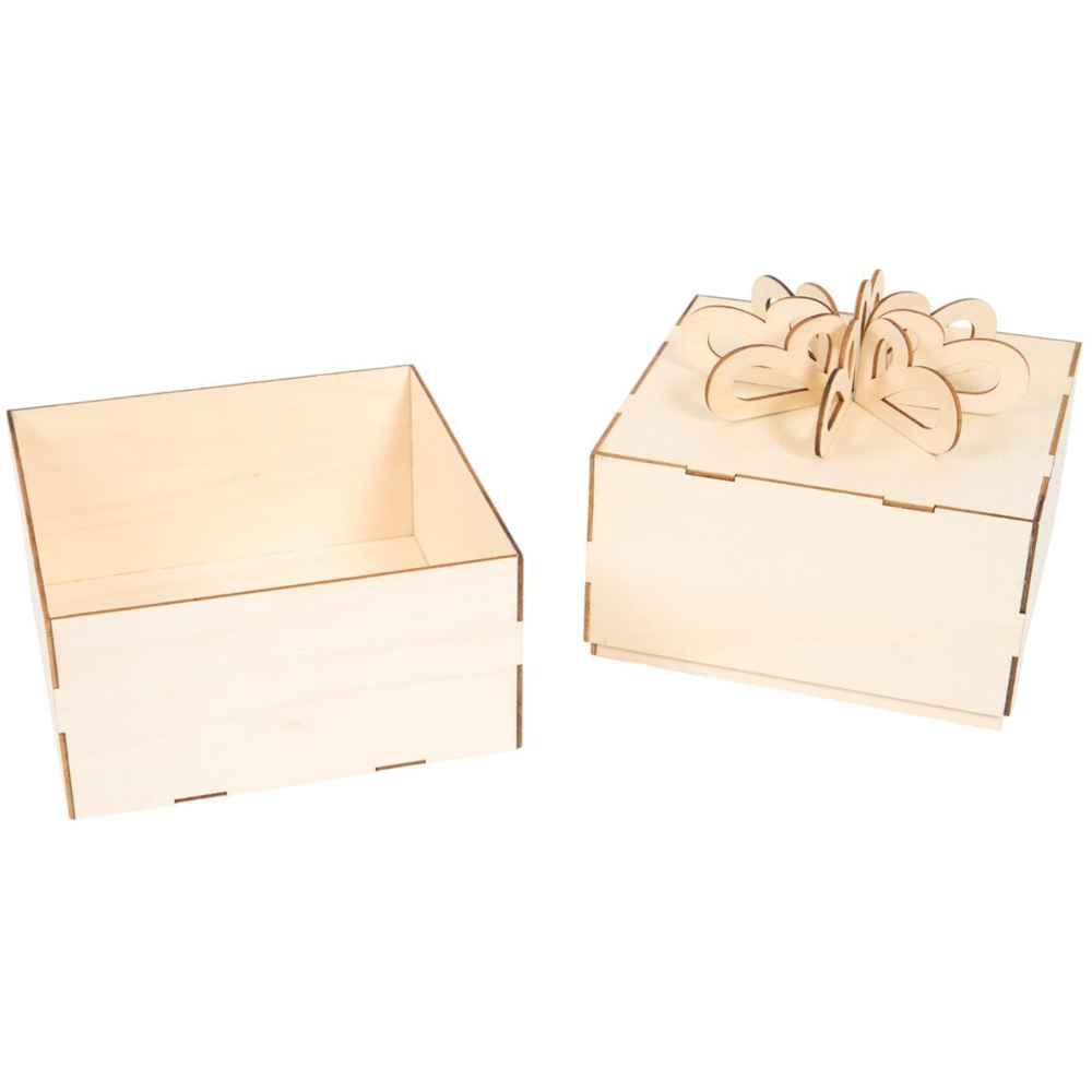 Decorate Your Own Wooden Present BoxNatural Image 3
