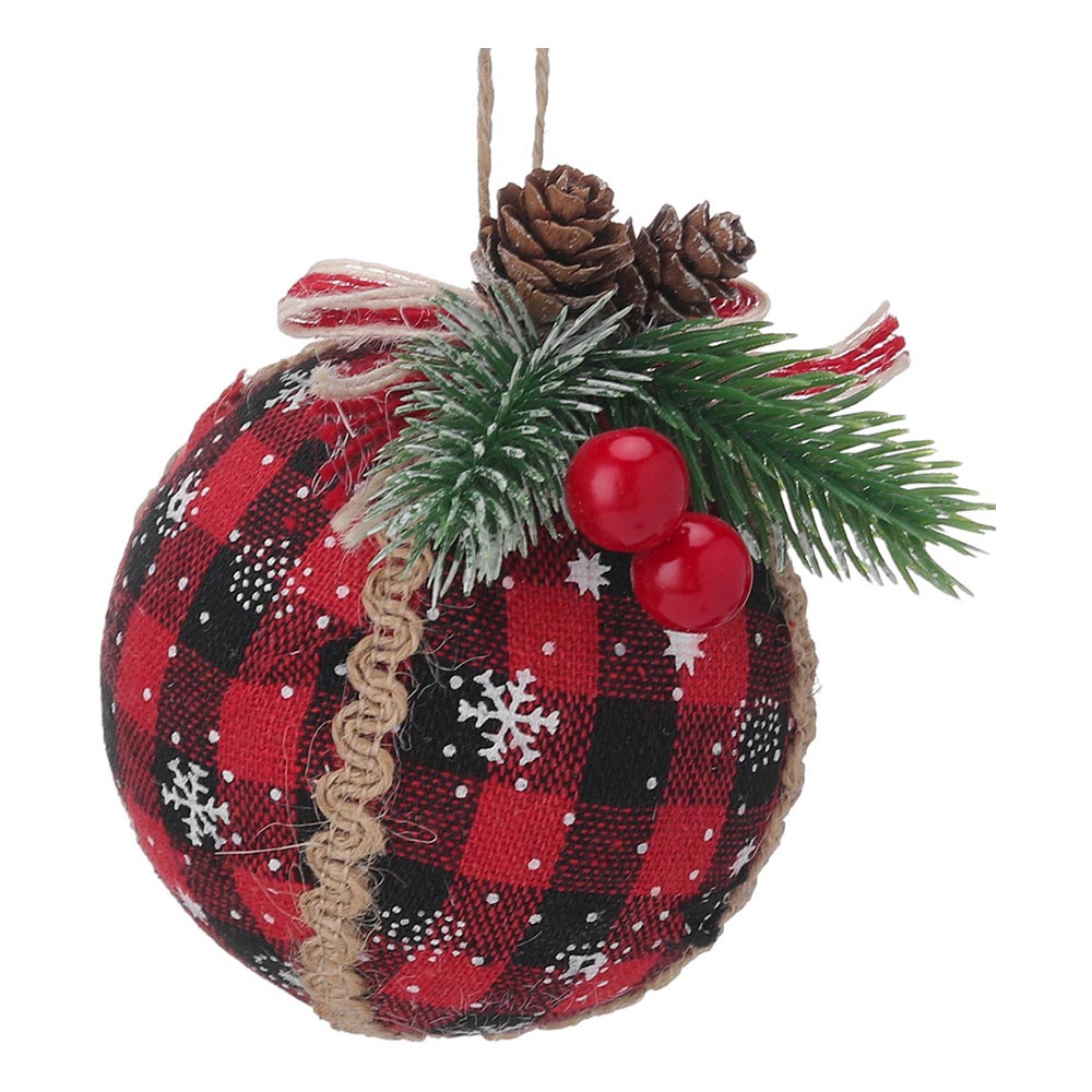 Living and Home White Red and Green Christmas Bauble 9 Pack Image 4