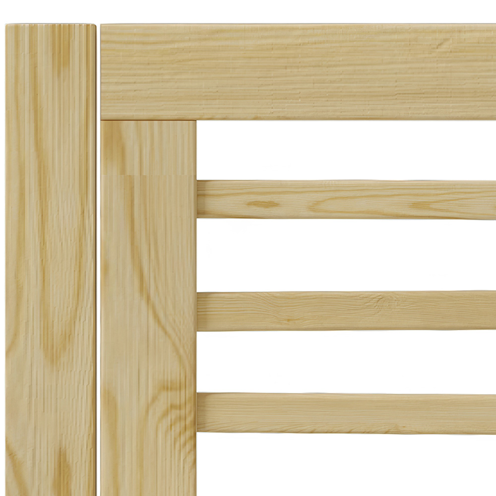 Living and Home Wooden Garden Hollow-Out Top Gate with Door Latch 70.8 x 35.4 inch Image 6