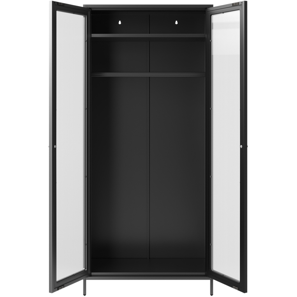 LPD Home Storm 2 Door Black Mesh Wardrobe Image 4
