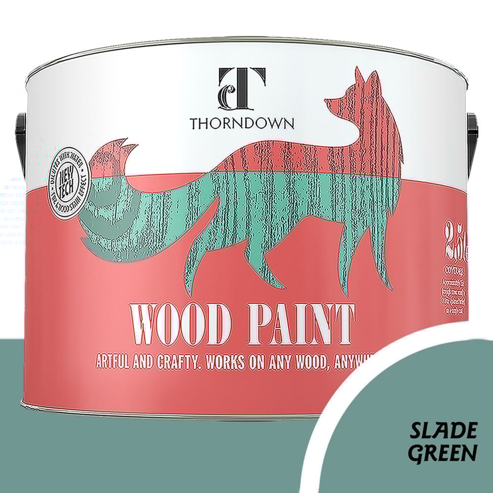 Thorndown Slade Green Satin Wood Paint 2.5L Image 4