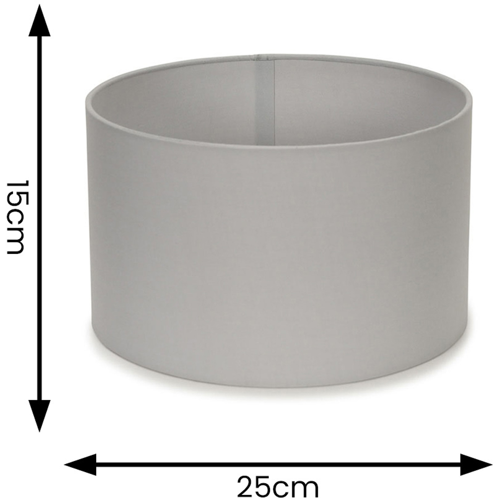 ValueLights Reni Grey Ceiling Drum Lamp Shade Small Image 6