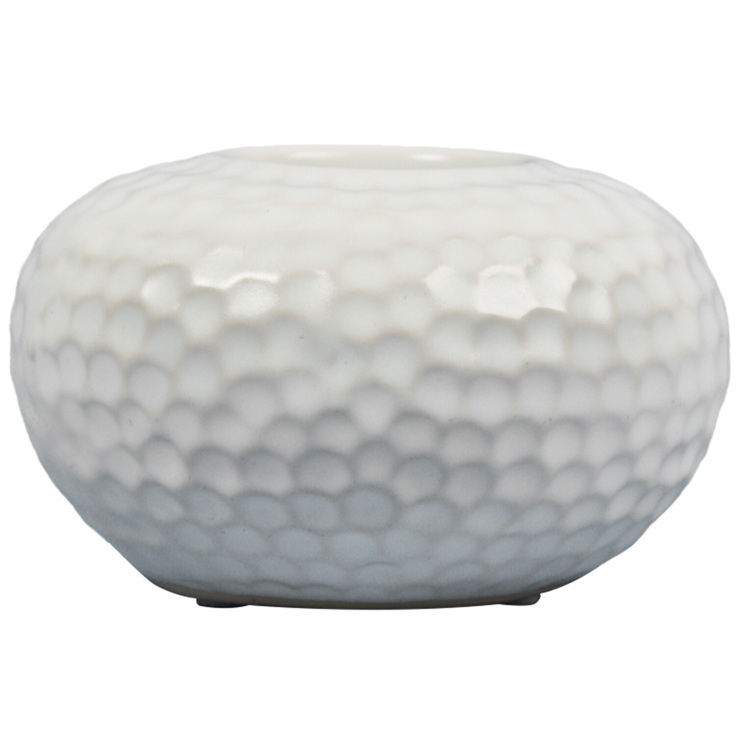 Astrid Hammered Tealight Holder - White Image 2