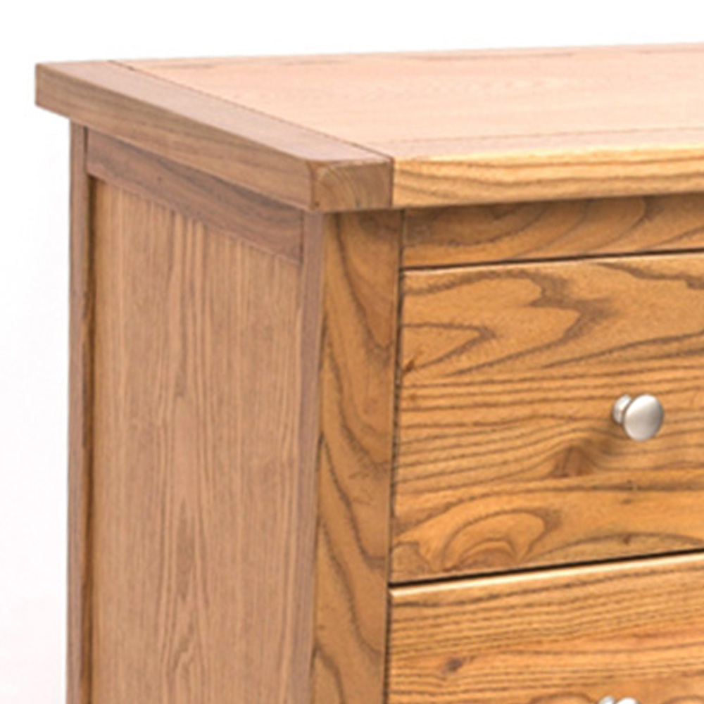 Cabinet Bits Salerno 5 Drawer Brown Chrome Knob Chest of Drawers Image 6