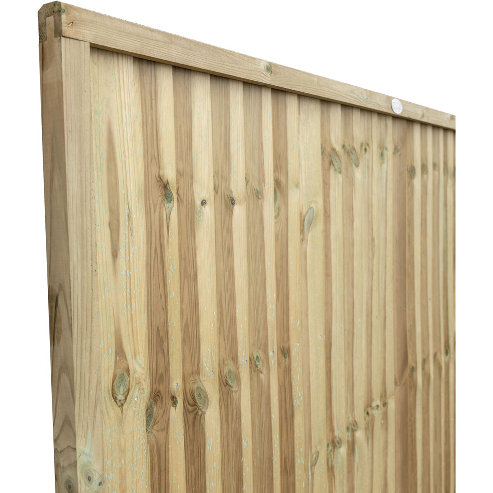 Shire Grange Superior Closeboad 3 x 6ft Green Vertical Fence Panel Image 5