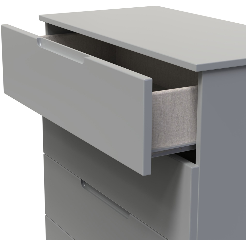 Crowndale Milan 4 Drawer Dusk Grey Chest of Drawers Ready Assembled Image 6