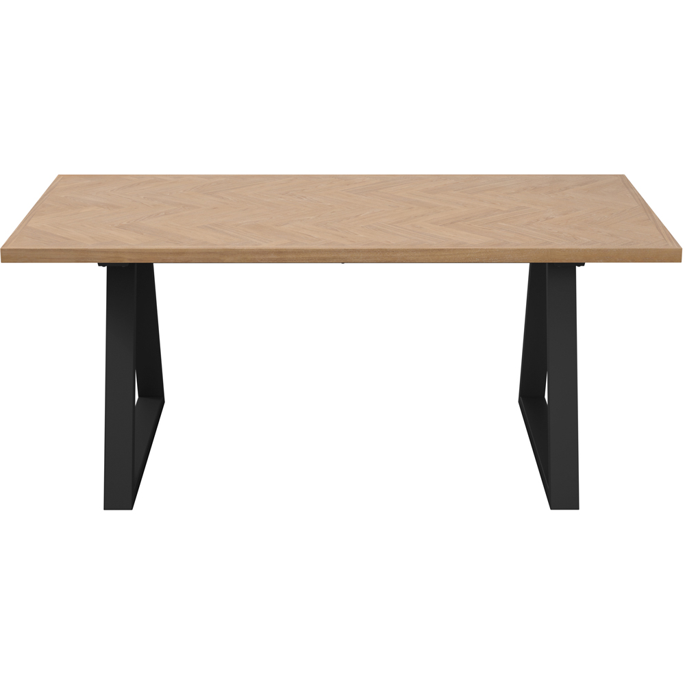 LPD Home Hyde Natural and Black 8 Seater Dining Table Image 3