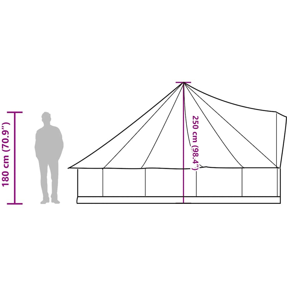 Walplus 8 Person Waterproof Tipi Family Tent Blue Image 9