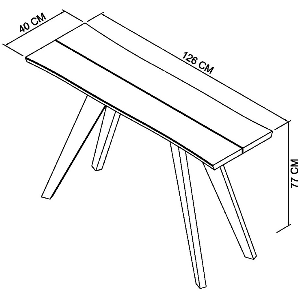 Bentley Designs Cadell Aged Oak Console Table Image 5