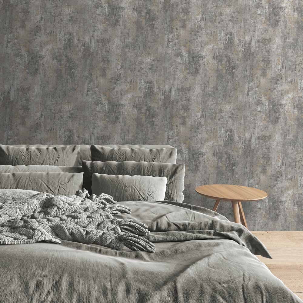 Muriva Cove Charcoal Textured Wallpaper Image 4