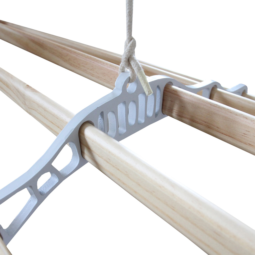 Monster Shop White 6 Lath Clothes Airer 2.4m Image 4