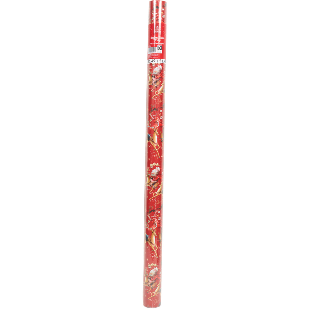 Magical Santa Gift Wrapping Paper Red Image 2