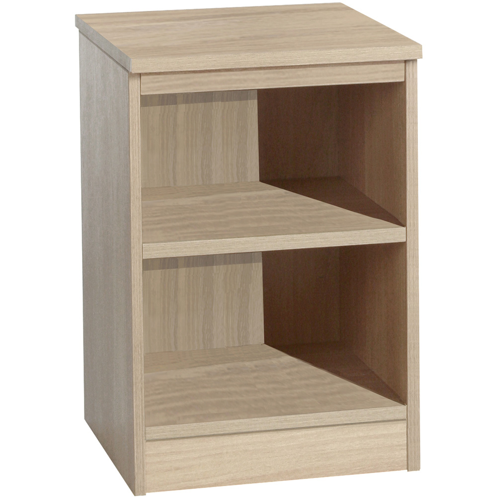 R White Cabinets 2 Shelf Brown Desk Height Bookcase Image 2