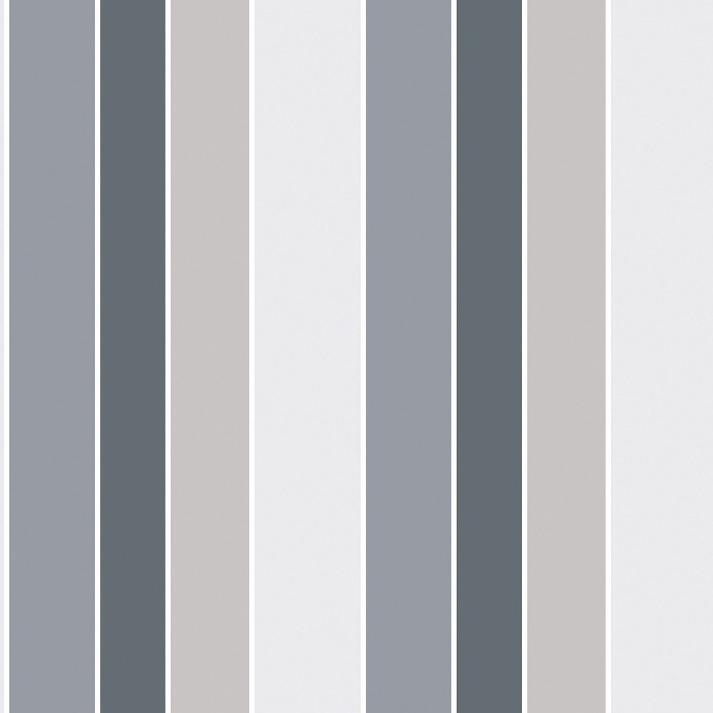 Galerie Nordic Elements Stripe Charcoal and Grey Wallpaper Image 1