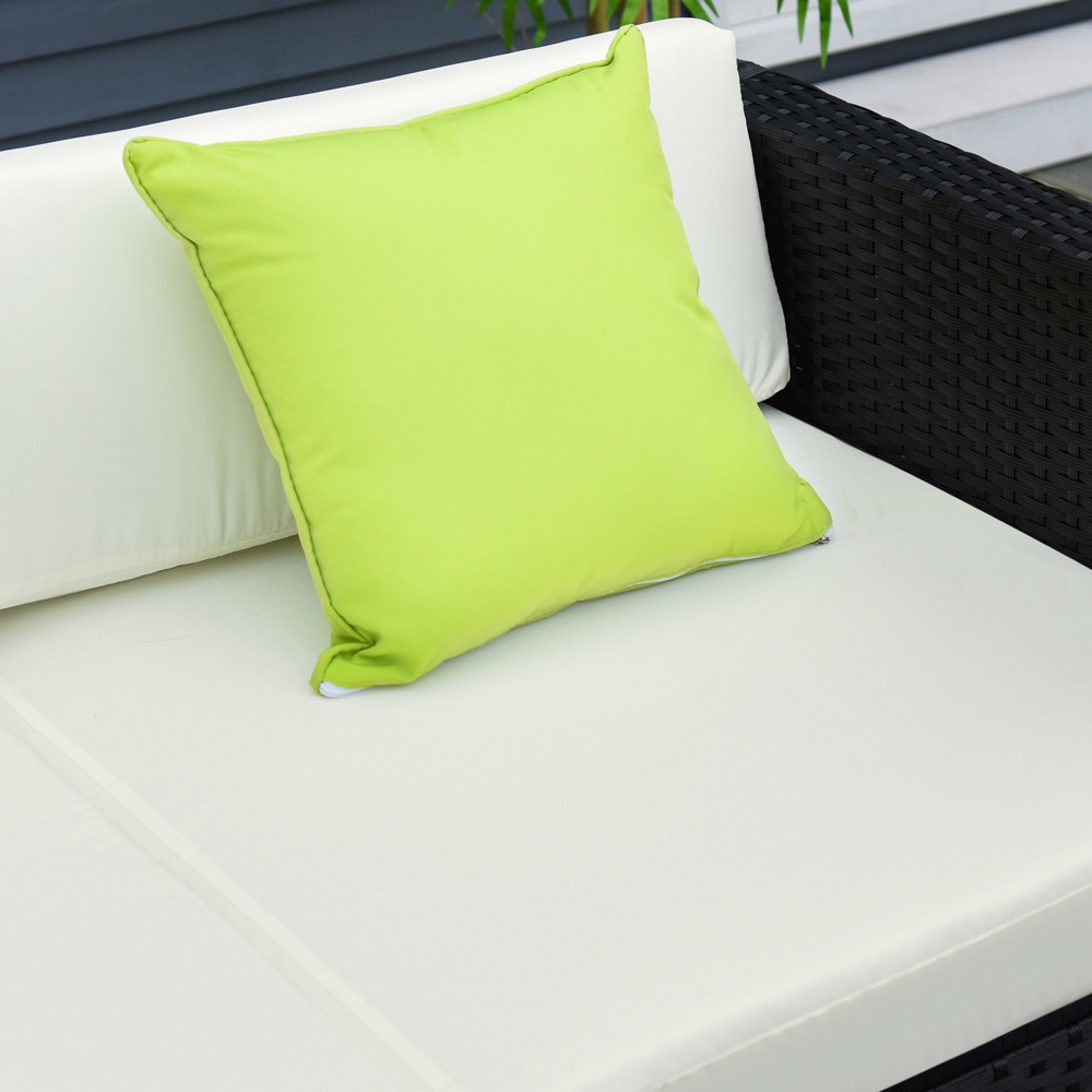 Outsunny 4 Seater Black Rattan Corner Lounge Set Image 3