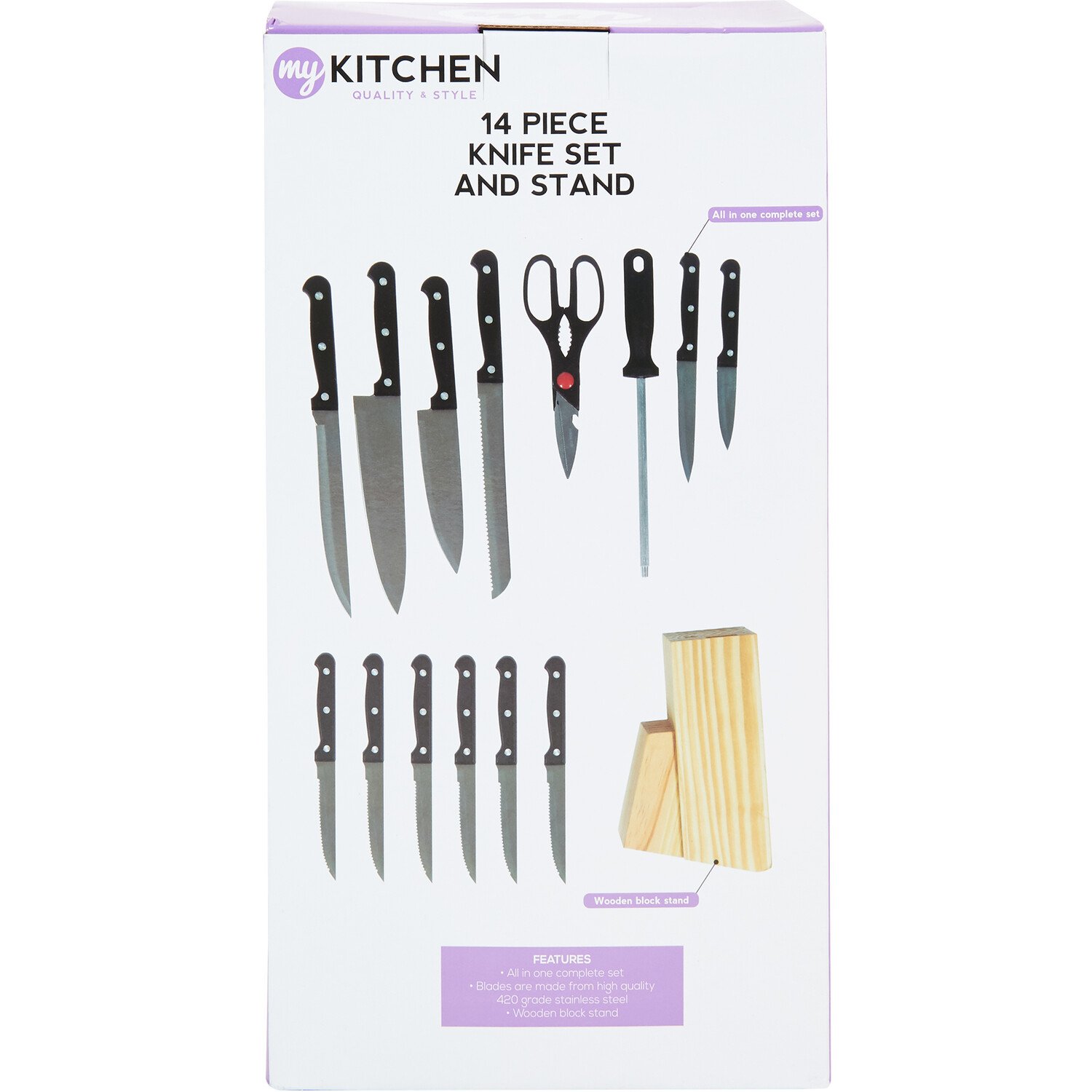 My Kitchen 14-Piece Knife Set and Stand Image 2