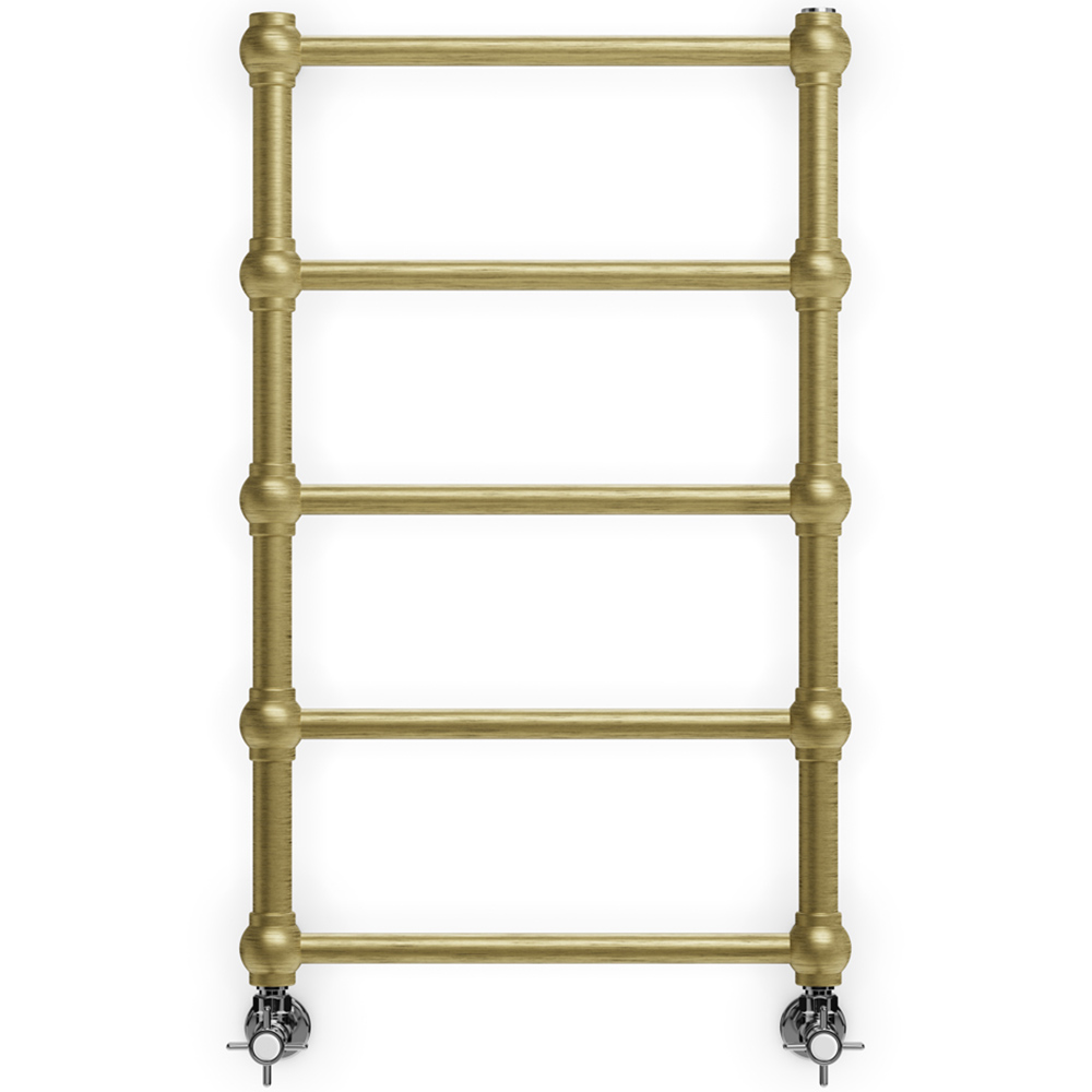 Terma Retro 501BTU Brushed Brass Heated Towel Rail 800 x 504mm Image 4