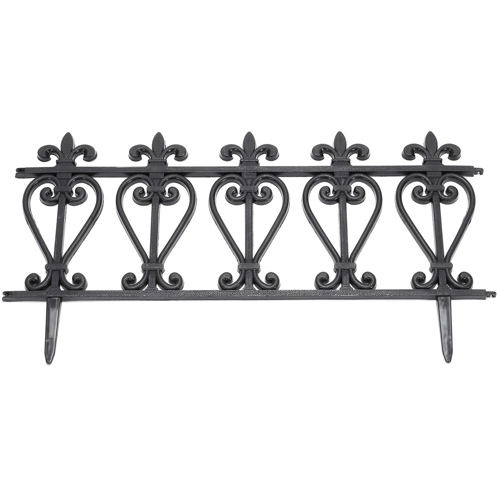 Living and Home 3 Pack Decorative Garden Border Fence Image 1