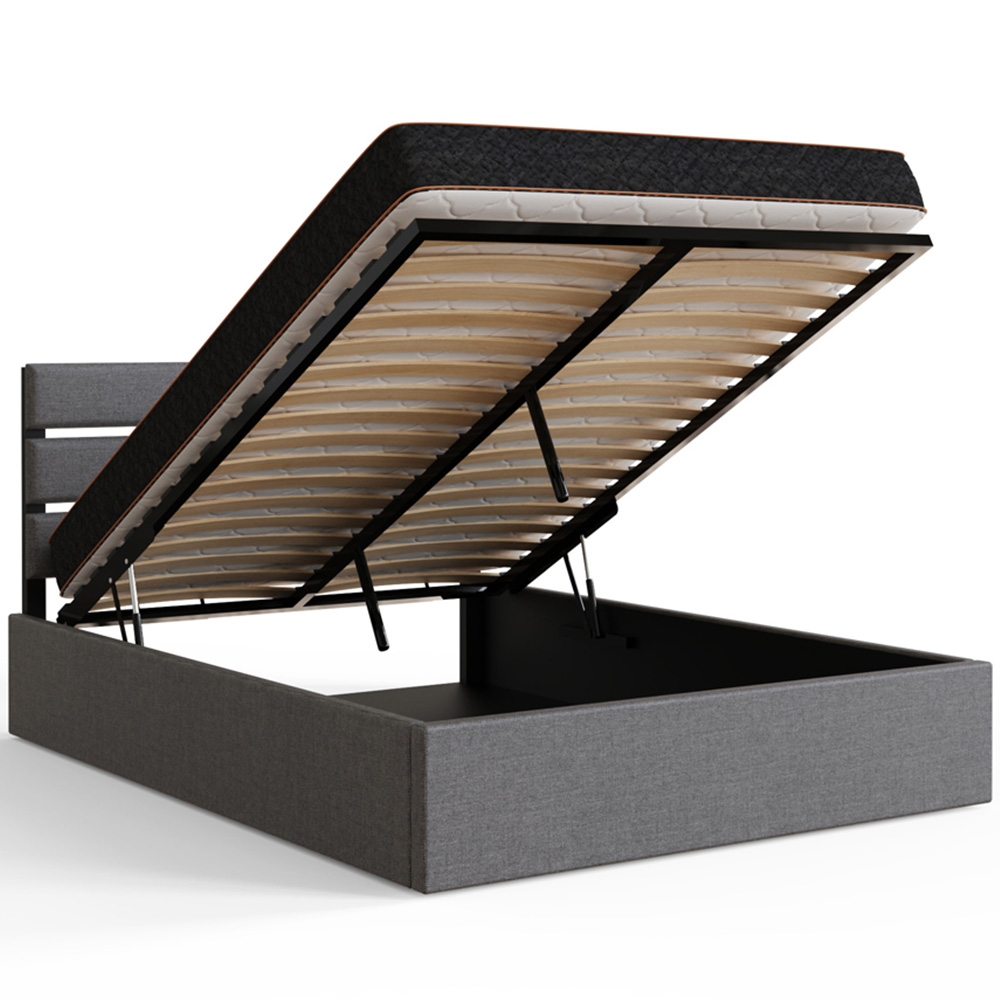 GFW Hudson Small Double Grey End Lift Ottoman Bed Image 7
