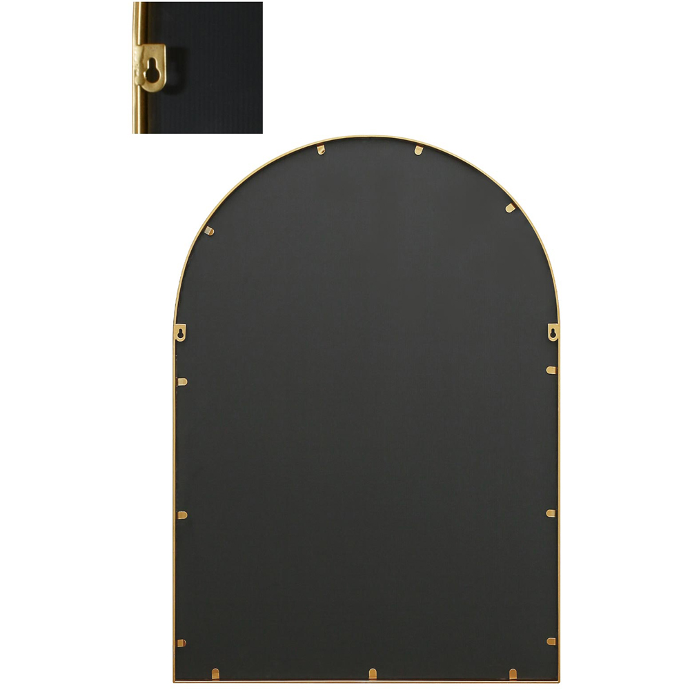 MirrorOutlet The Arcus Gold Framed Arched Garden Wall Mirror 100 x 70cm Image 4