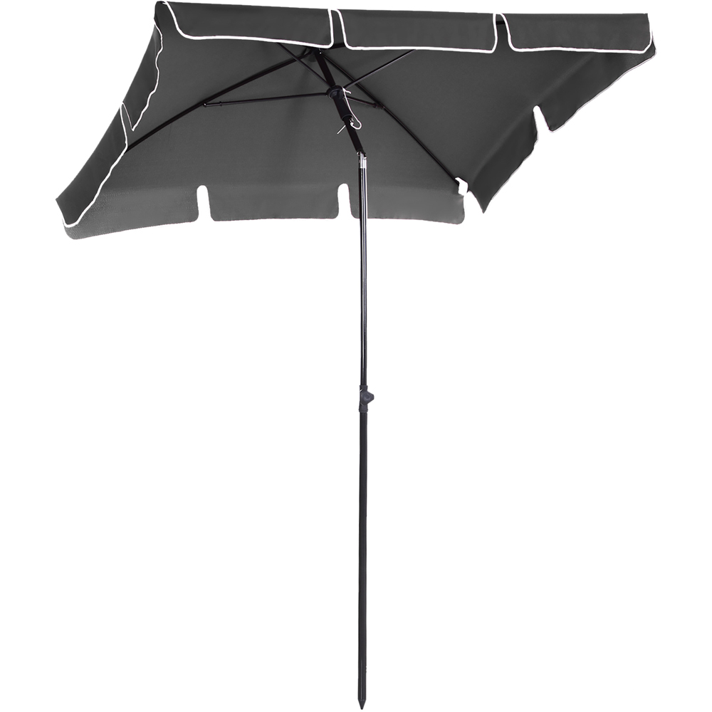Outsunny Dark Grey Tilting Parasol 2 x 1.25m Image 1