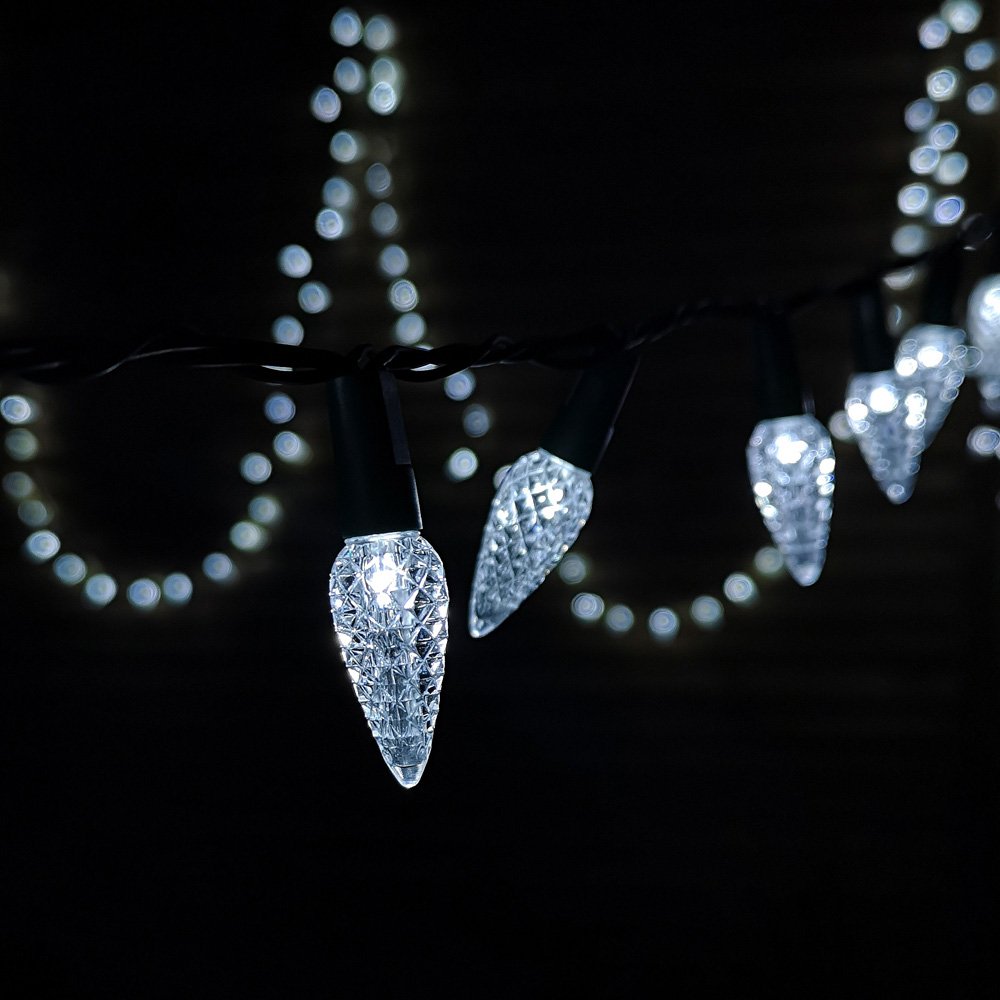 Samuel Alexander 150 White LED Pine Cone Multi-Function Green String Light 8m Image 8