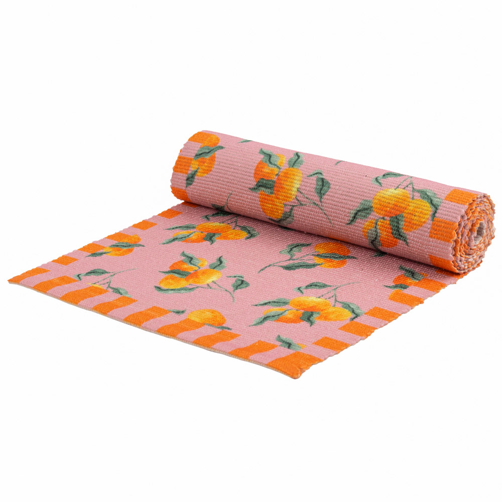 furn. Oranges Pink Table Runner 230 x 35cm Image 3