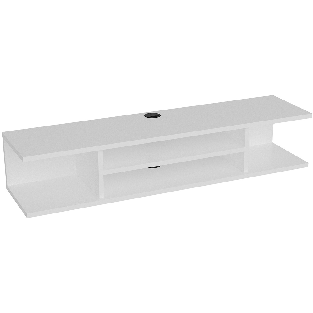 Decorotika Pivot 4 Shelf White Floating TV Unit Image 2