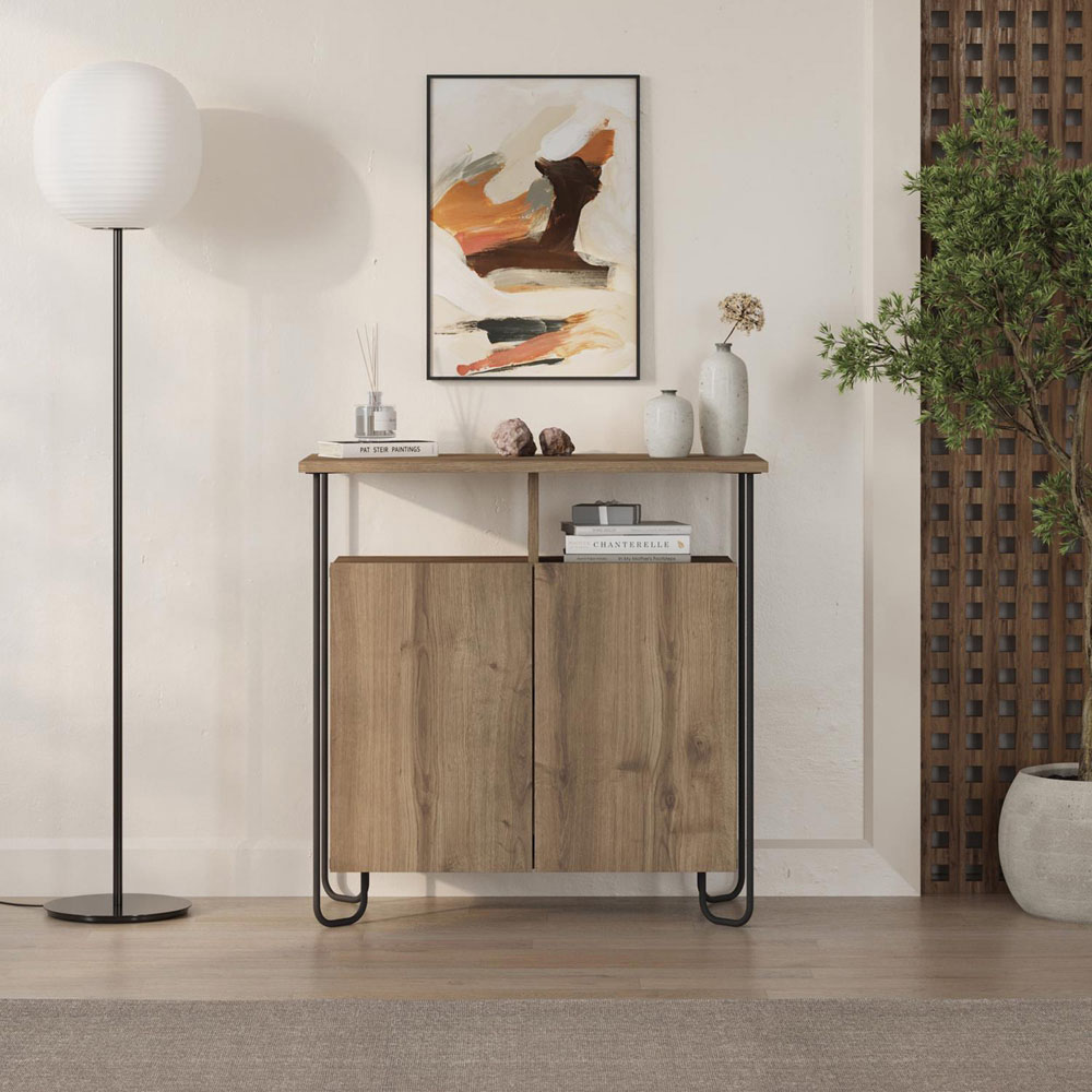 FWStyle Cornea 2 Door Dark Oak Sideboard Image 6