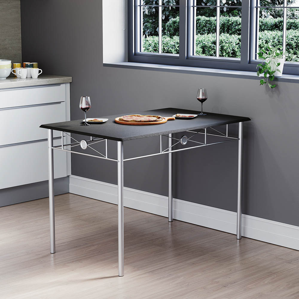 Vida Designs Roslyn 4 Seater Dining Set Black Image 4