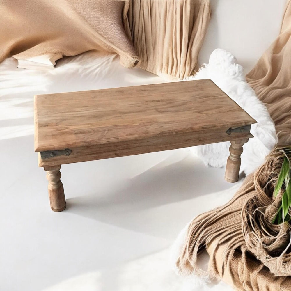 Acacia Home Brown Wooden Coffee Table Image 3