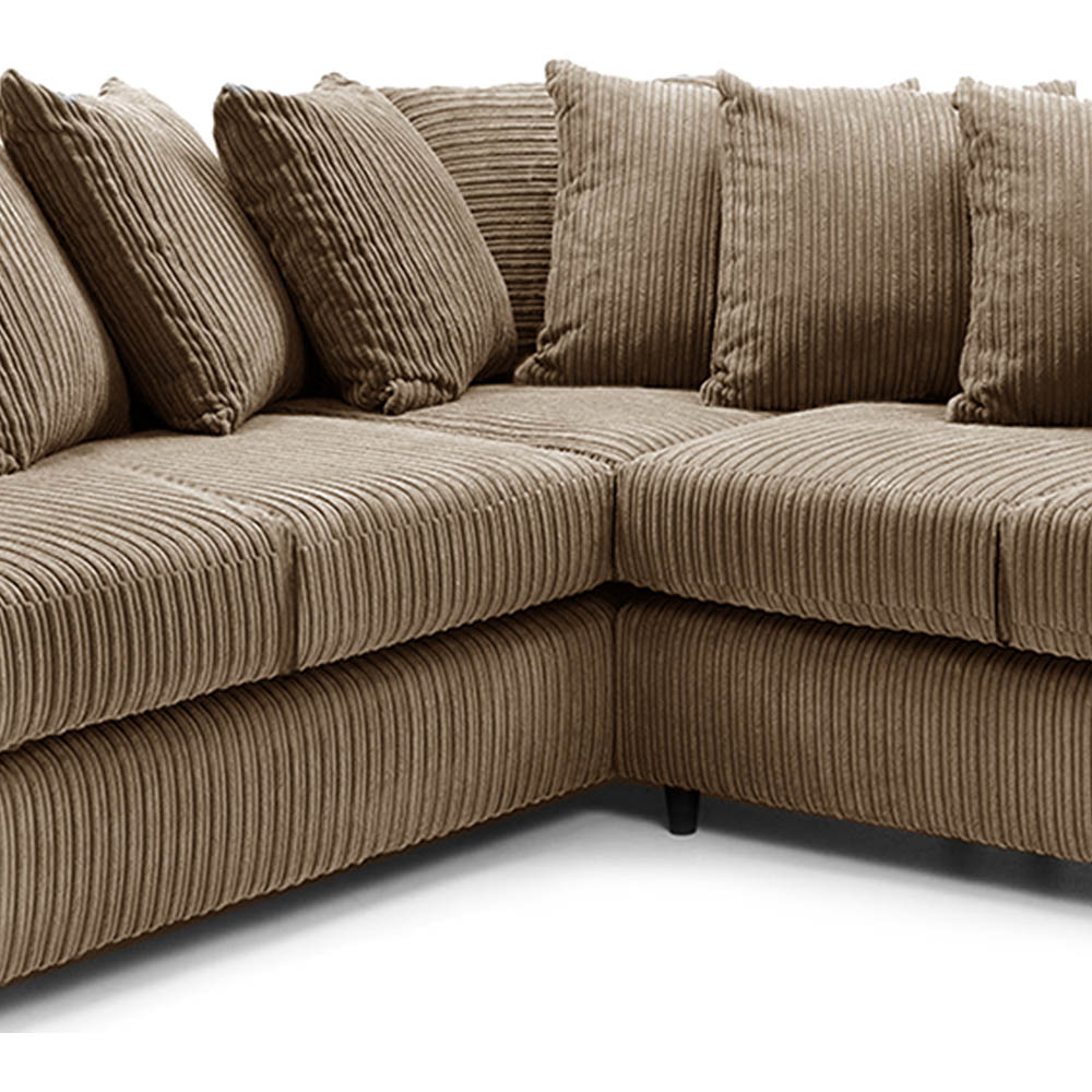 Luxor 5 Seater Coffee Jumbo Cord Scatter Back L Shaped Corner Sofa Set Image 5