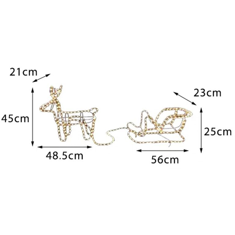 Marco Paul Warm white LED Reindeer and Sleigh Rope Light Image 4