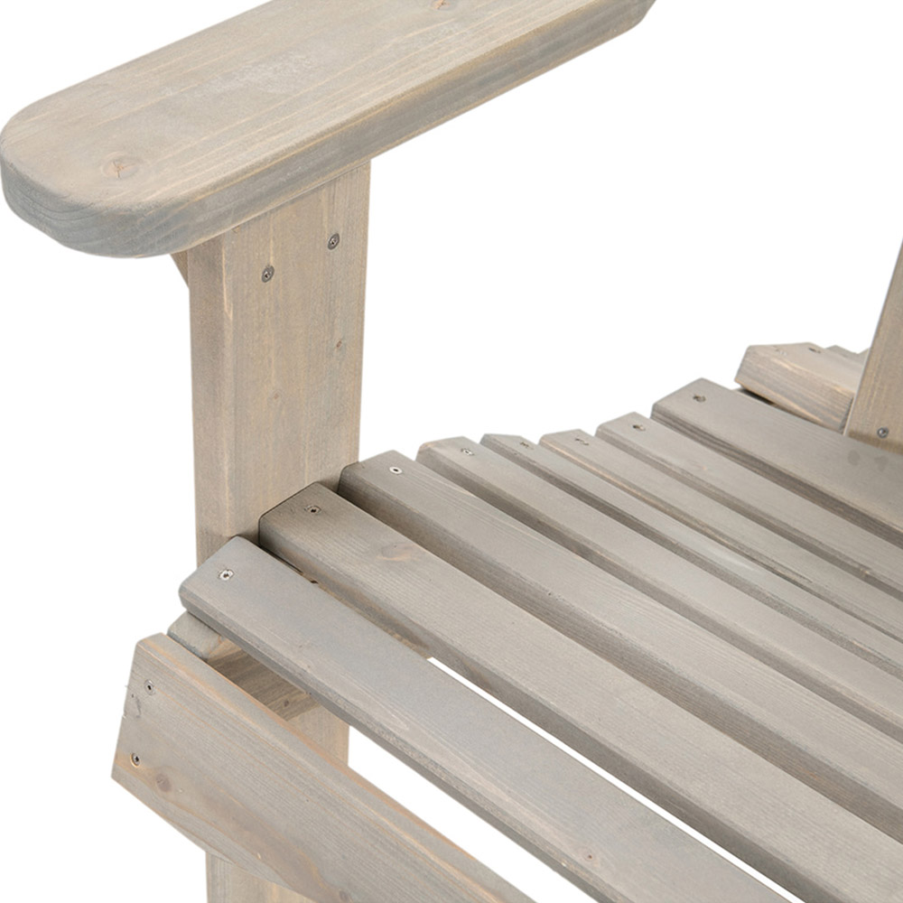 AMATA Ungurs 2 Seater Adirondack Love Seat Grey Image 5