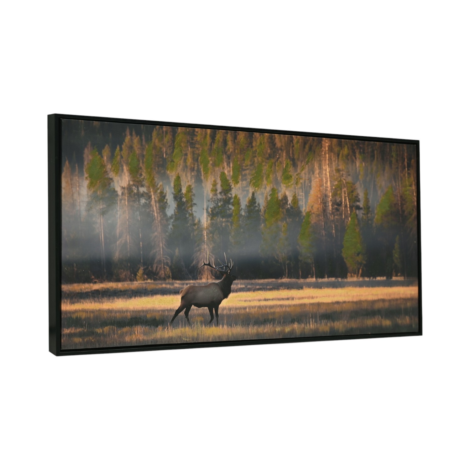 Riverland Moose Hand Painted Canvas Brown Image 3