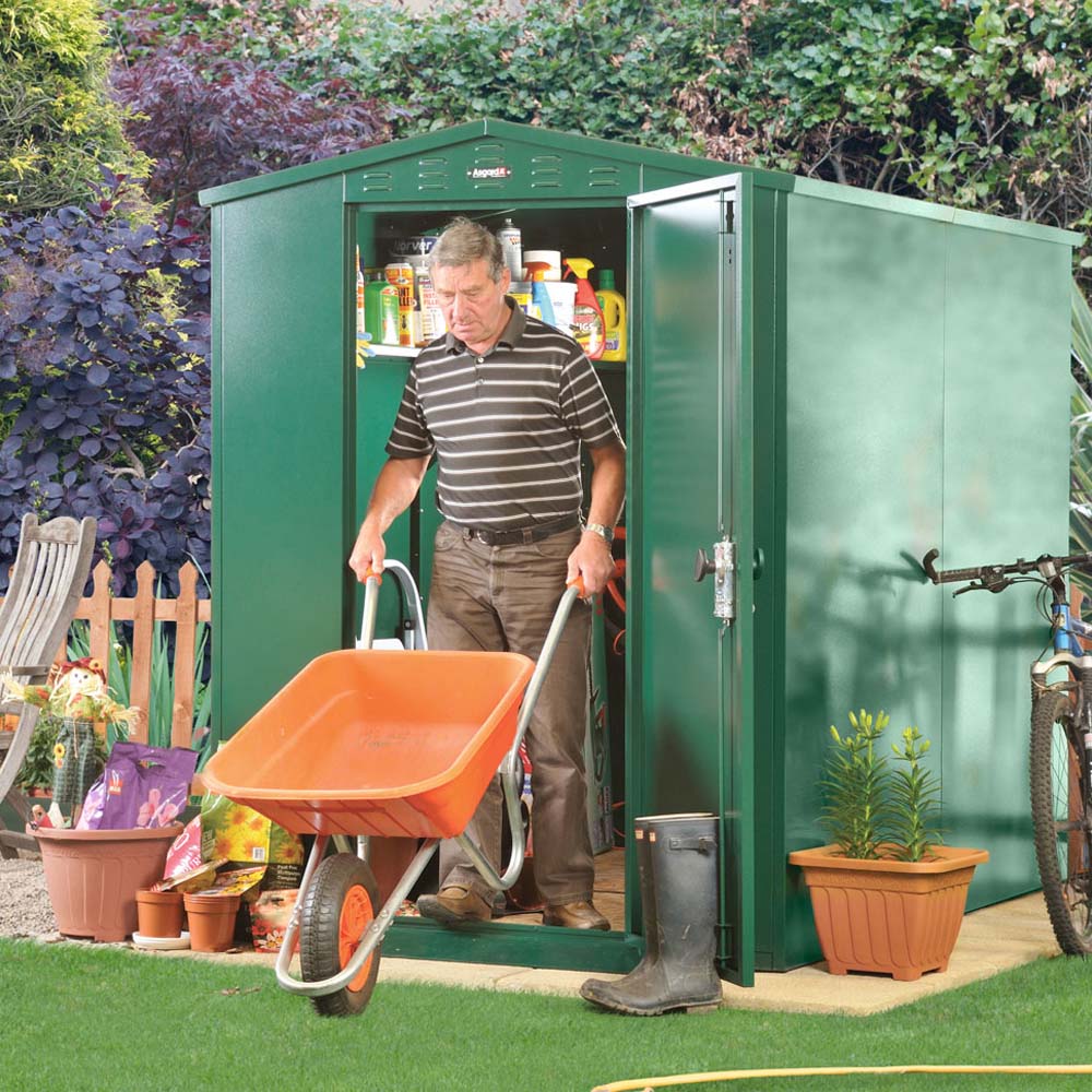 Asgard Flexistore 5 x 7ft Green Apex Garden Shed Image 2