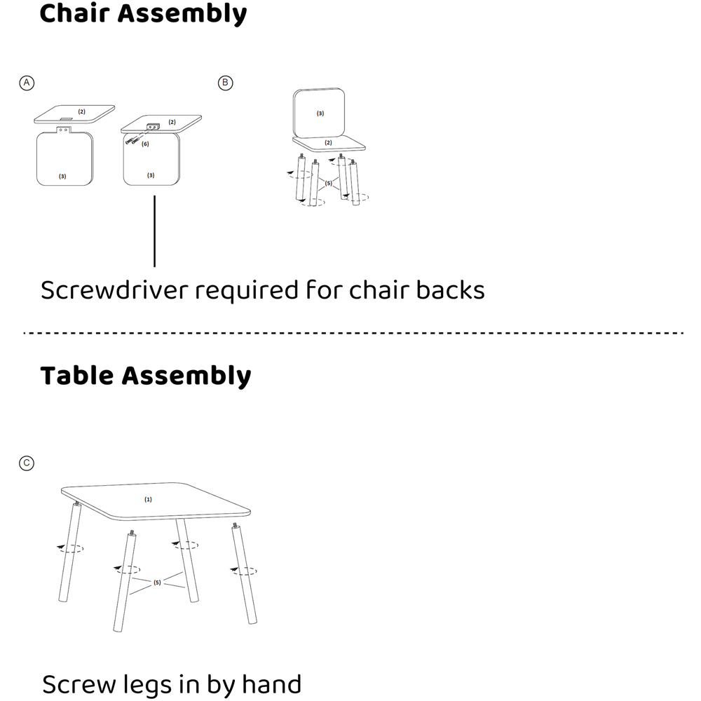 Kidsaw Star 2 Seater Grey Table and Chairs Image 6