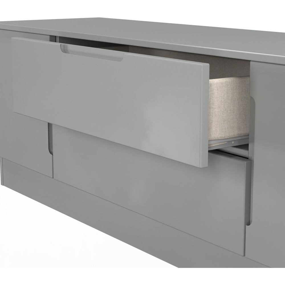 Crowndale Milan 2 Door 2 Drawer Dusk Grey Wide TV Unit Ready Assembled Image 7