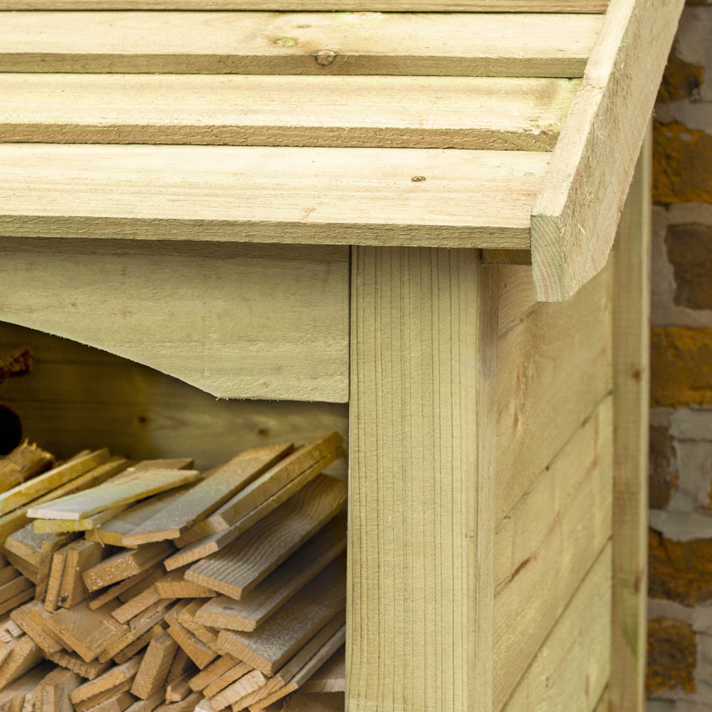 Rowlinson Single Timber Wood Premium Heritage Log Store Image 5