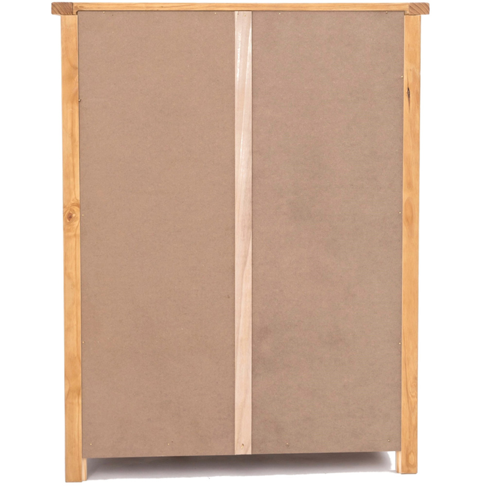 Cabinet Bits Lugo 5 Drawer Brown Brass Knob Chest of Drawers Image 6