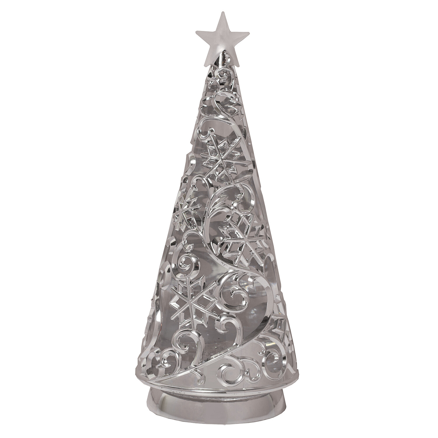 LED Water Spinning Tree - Silver Image 3