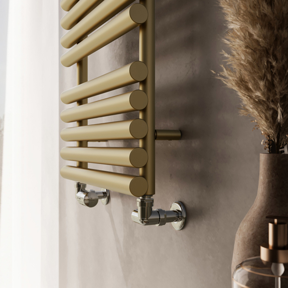 Terma Rolo Towel 1592BTU Brass Heated Towel Rail 755 x 520mm Image 6
