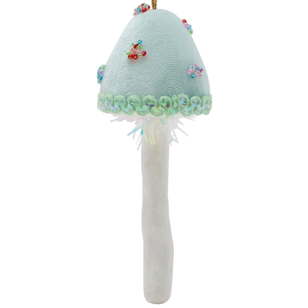 The Seasonal Gift Co Green Mushroom Hanging Tree Decoration 24cm Image 2