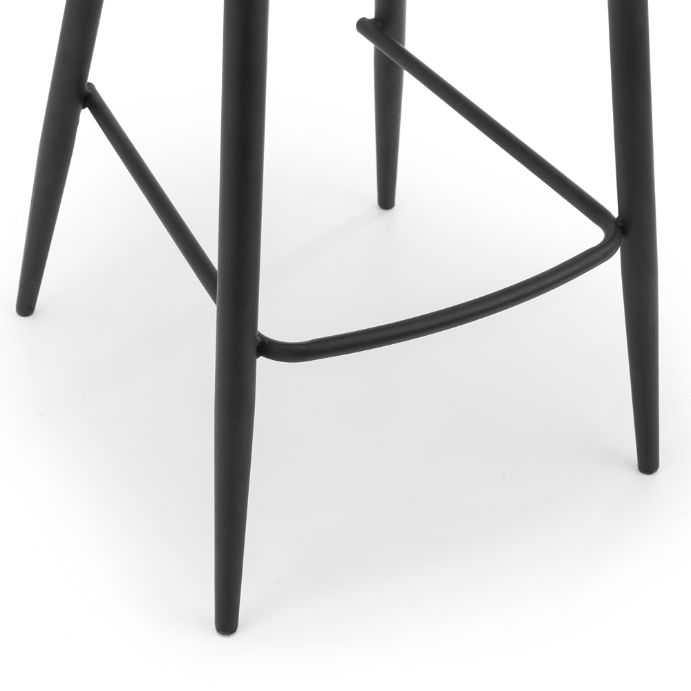 Julian Bowen Luxe Grey Velvet Bar Stool Image 6