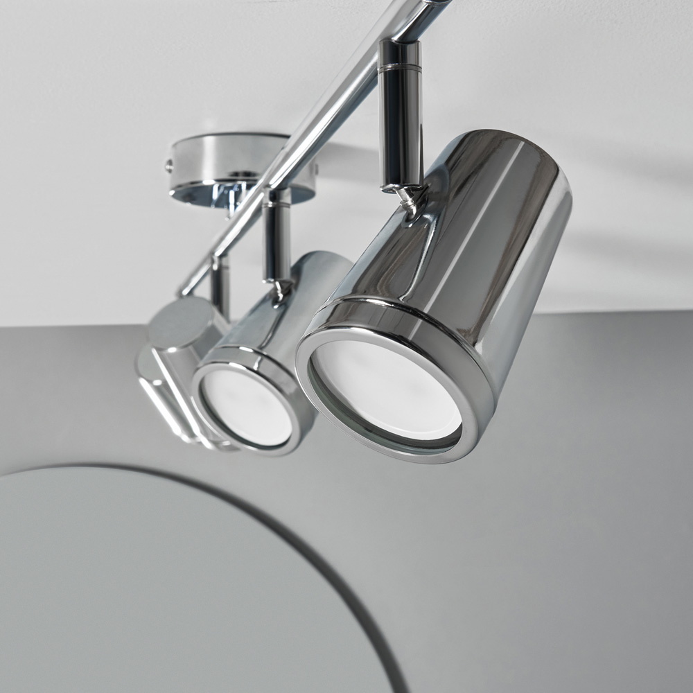 Spa Flora Chrome 4 Light IP44 Flush Ceiling Bar Image 5