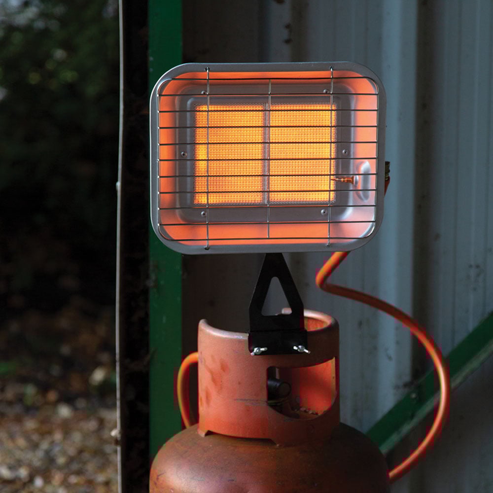 Draper White Propane Bottle Mounted Heater 4500W Image 2