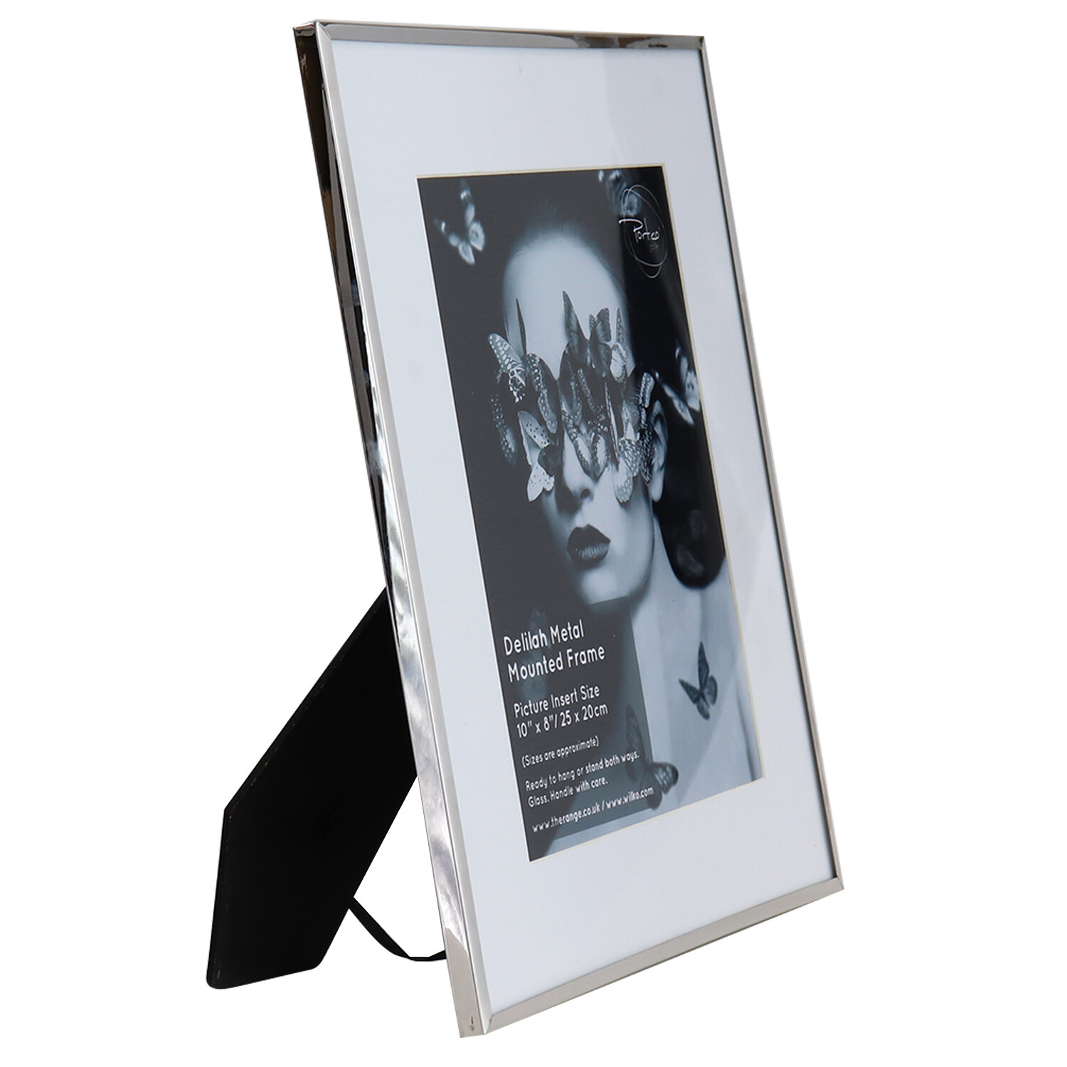 Delilah Metal Mounted Frame - Silver / 10 x 8in Image 2