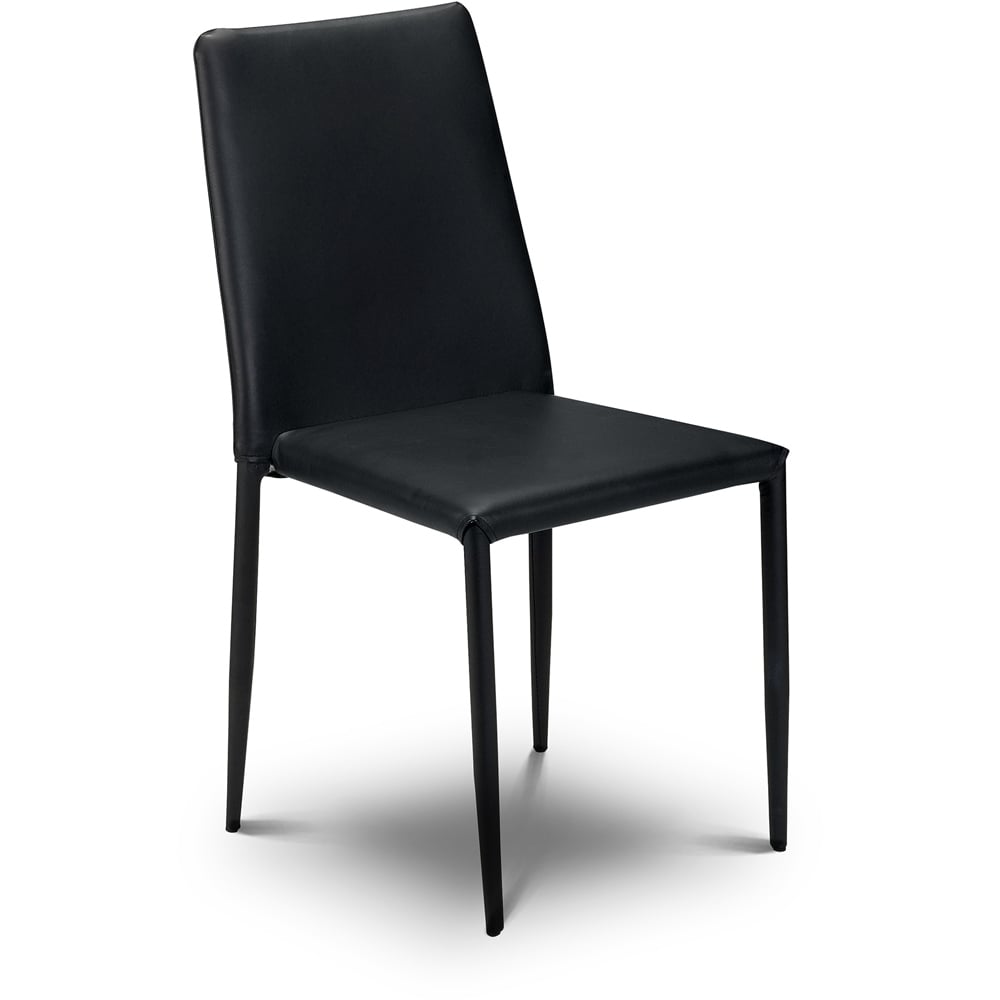 Julian Bowen Set of 2 Black Jazz Dining Chairs Image 2
