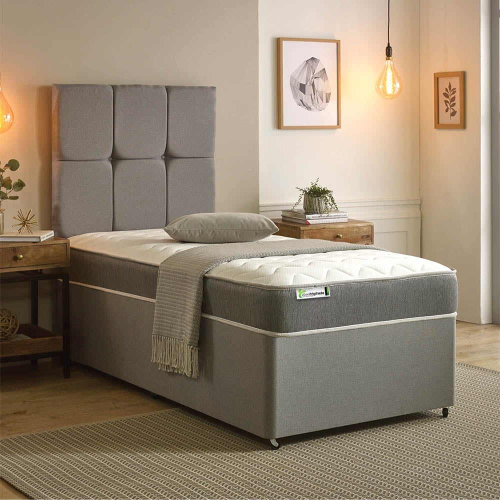 Starlight Beds Small Single Grey Zig Zag Hybrid Memory Foam and Spring Mattress Image 2