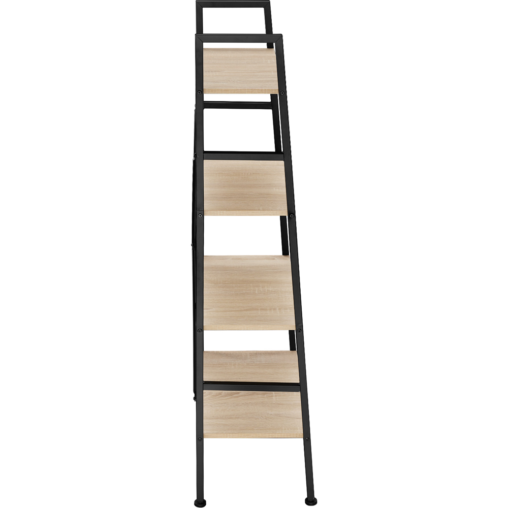 tectake Newcastle 4 Tier Light Wood Oak Sonoma Ladder Shelf Image 4